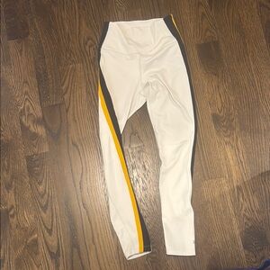 Splits59 White and Yellow Leggings Athletic Fit